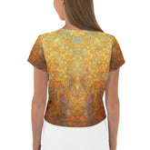 Stylish women's crop top with whale design.